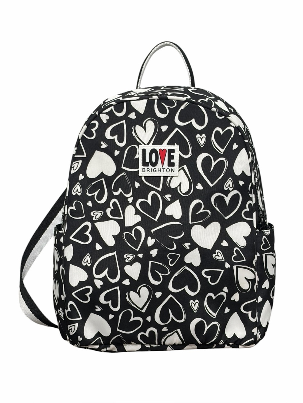 Brighton Heart Pattern Black & White Small Backpack - NWOT